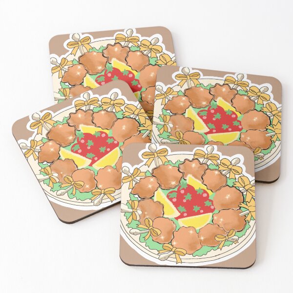Item preview, Cute aesthetic chicken lollipop dinner illustration designed and sold by Janevivictoria.