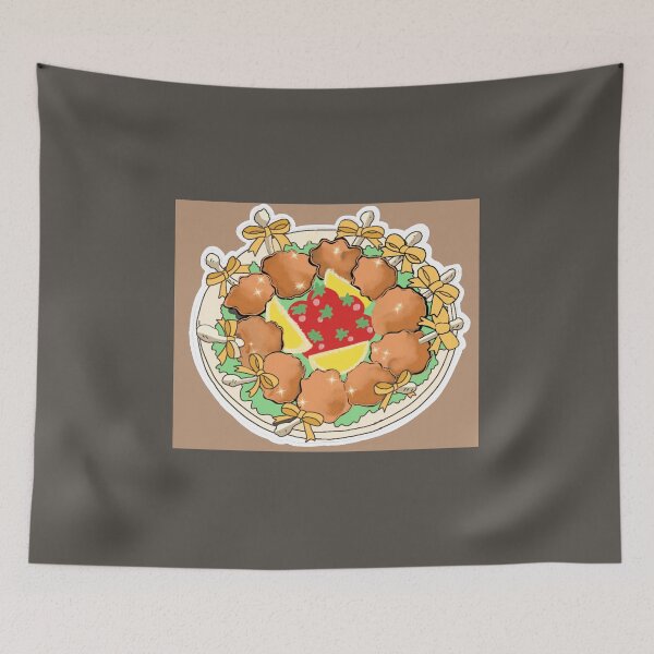 Item preview, Cute aesthetic chicken lollipop dinner illustration designed and sold by Janevivictoria.
