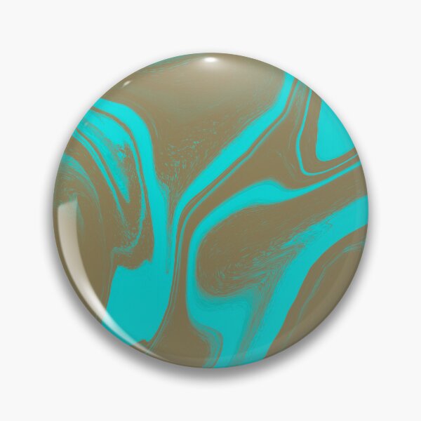 Item preview, Electric Turquoise & Earth Swirl: Vibrant Abstract Marble Art designed and sold by CaramelCo.