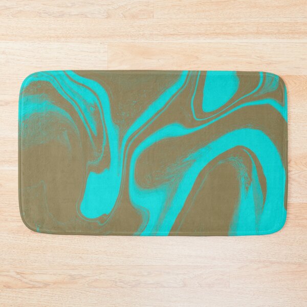 Item preview, Electric Turquoise & Earth Swirl: Vibrant Abstract Marble Art designed and sold by CaramelCo.