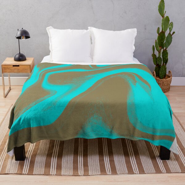 Item preview, Electric Turquoise & Earth Swirl: Vibrant Abstract Marble Art designed and sold by CaramelCo.
