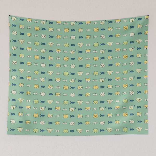 Item preview, Cute Cats and Dog Pattern designed and sold by AdriellyVic.