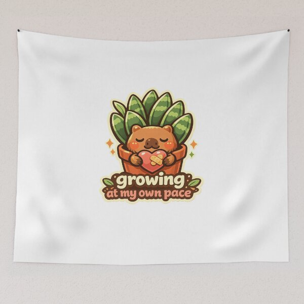 Item preview, Growing at My Own Pace Cute Plant Lover Design designed and sold by Naviora.