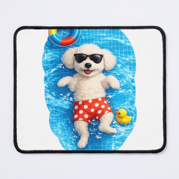 Item preview, Cute Summer Pool Dog Sticker | Funny Sunglasses Puppy Aesthetic Sticker designed and sold by Bysma.