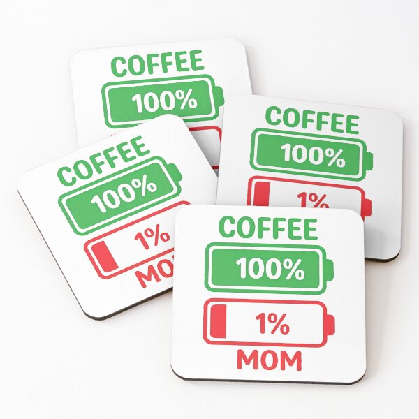 Item preview, Funny Coffee Powered Tired Mom Battery Graphic designed and sold by Silent Watch Threads..