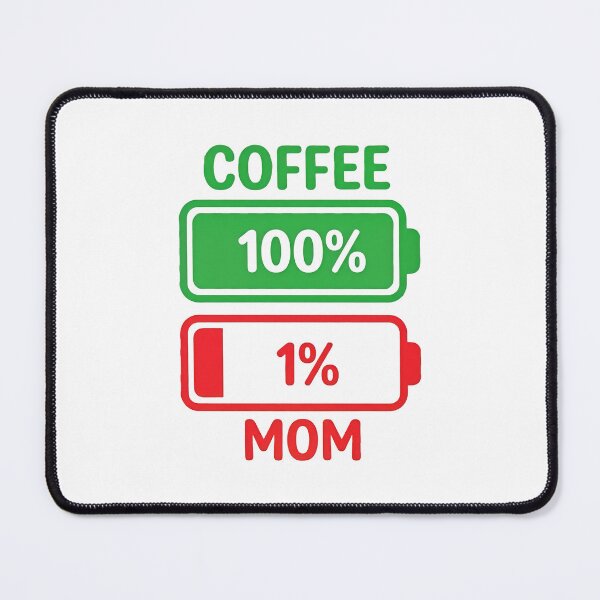 Item preview, Funny Coffee Powered Tired Mom Battery Graphic designed and sold by Silent Watch Threads..