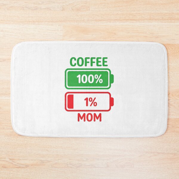 Item preview, Funny Coffee Powered Tired Mom Battery Graphic designed and sold by Silent Watch Threads..