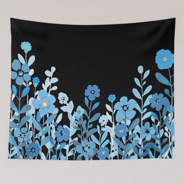 Item preview,  Blue flowers watercolor  designed and sold by uunaa.
