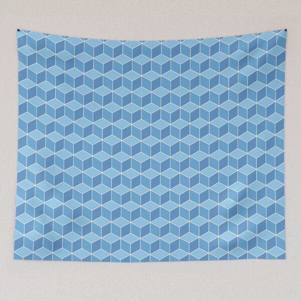 Item preview, 3d Cubes Pattern Blue designed and sold by sifis.