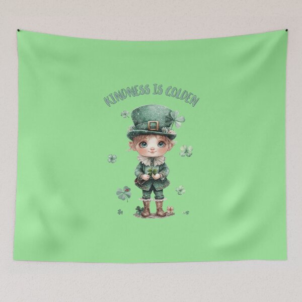 Item preview, Cute Lucky Leprechaun "Kindness is Golden" St. Pa’trik's Art designed and sold by illeN-Art-World.