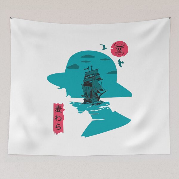 Item preview, neo-japonesa ONE PIECE  misturando cultura pirata com design gráfico moderno inspirado em anime e streetwear. designed and sold by Slame Graphic Studio.
