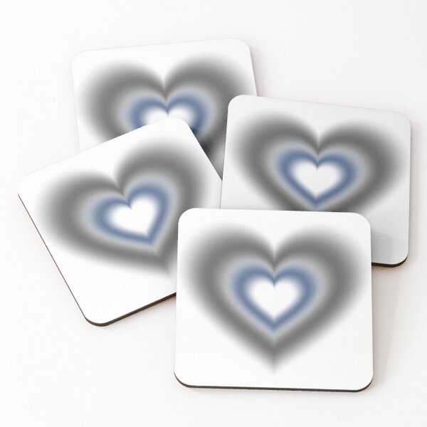 Item preview, Black and dark blue blurry hearts designed and sold by serenebookworm.