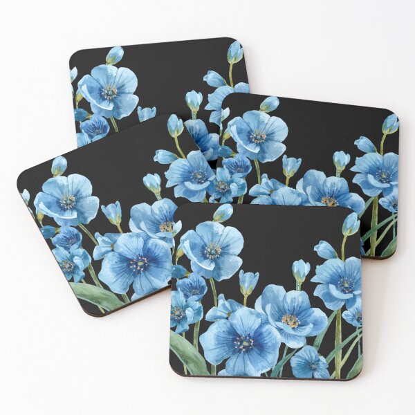 Item preview,  Blue flowers watercolor  designed and sold by uunaa.