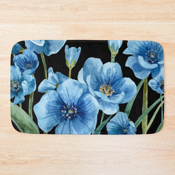 Item preview,  Blue flowers watercolor  designed and sold by uunaa.