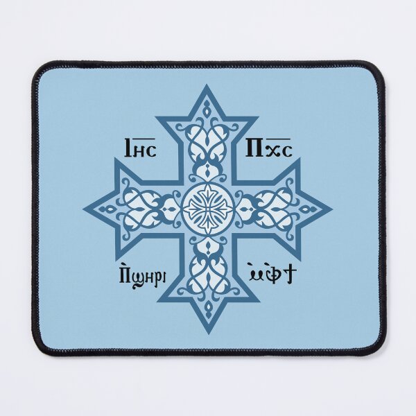 Item preview, Coptic Cross Blue Icon designed and sold by sifis.