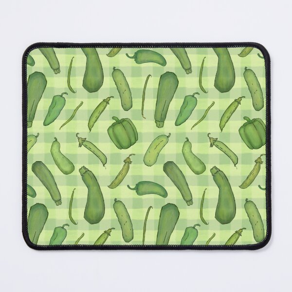 Item preview, Green Gingham veggie print, garden vegetable illustrations designed and sold by EmmaSB-Designs.