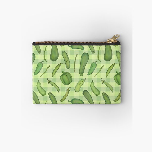Item preview, Green Gingham veggie print, garden vegetable illustrations designed and sold by EmmaSB-Designs.