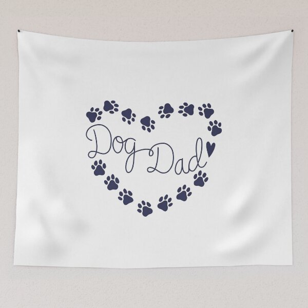 Item preview, Dog Dad Heart Paw Print Script Tee designed and sold by Dmo3HarkoArt.