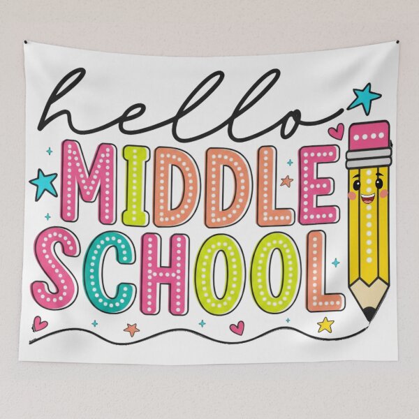 Item preview, Hello Middle School Back to School 2026 designed and sold by VibranPalette.