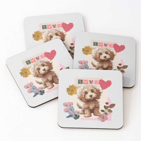 Item preview, Cute Cockapoo Puppy – Scrapbook Style Dog designed and sold by happiecatstore.