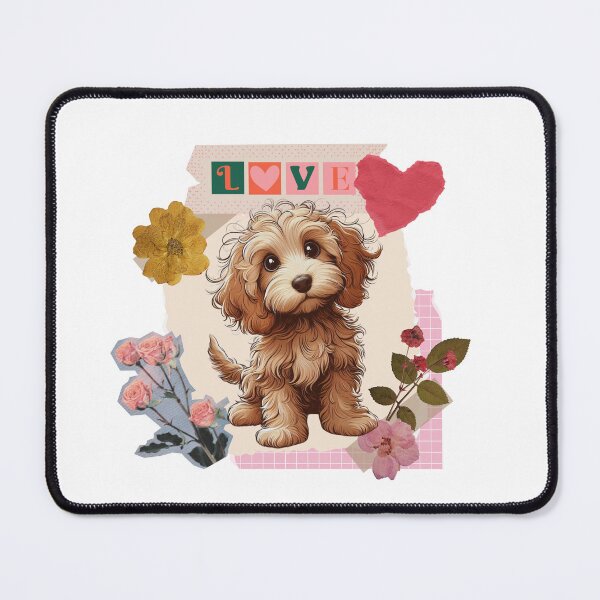 Item preview, Cute Cockapoo Puppy – Scrapbook Style Dog designed and sold by happiecatstore.