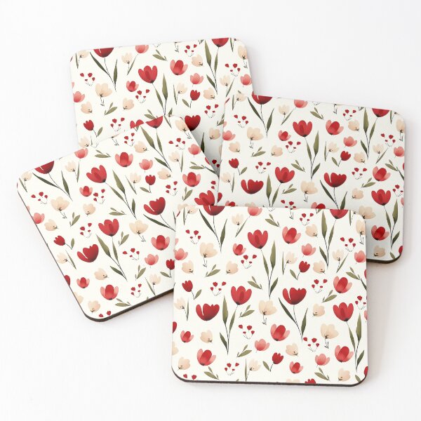 Item preview, Minimalist Red Tulip Flora designed and sold by DreamyLayer.