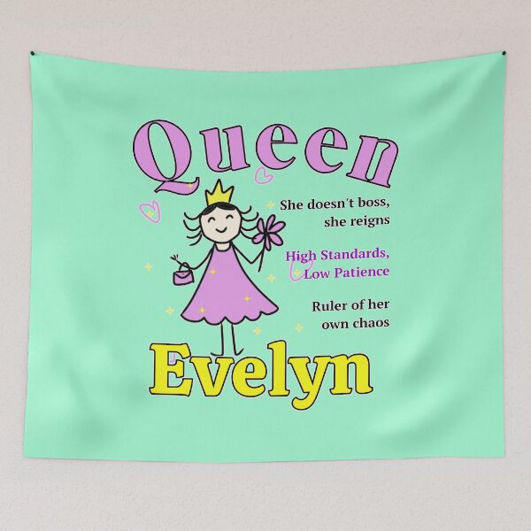 Item preview, Queen Evelyn - Personalized Name Gift - Doodle Style designed and sold by illeN-Art-World.