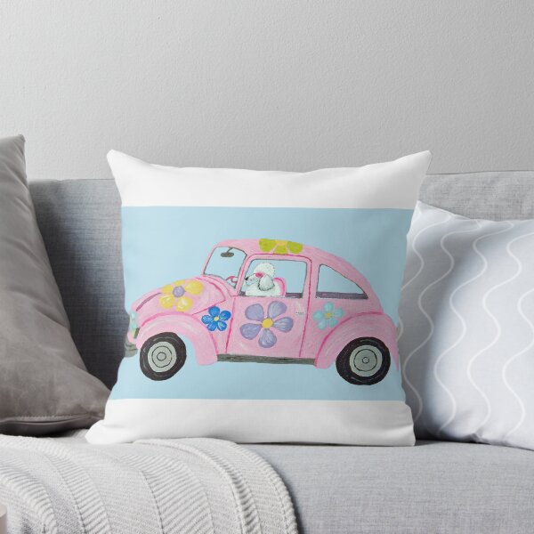 Item preview, Hippie Poodle in Flower Child Car designed and sold by Squirreldumplings.