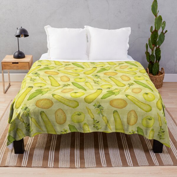 Item preview, Yellow Gingham veggie print, garden vegetable illustrations designed and sold by EmmaSB-Designs.