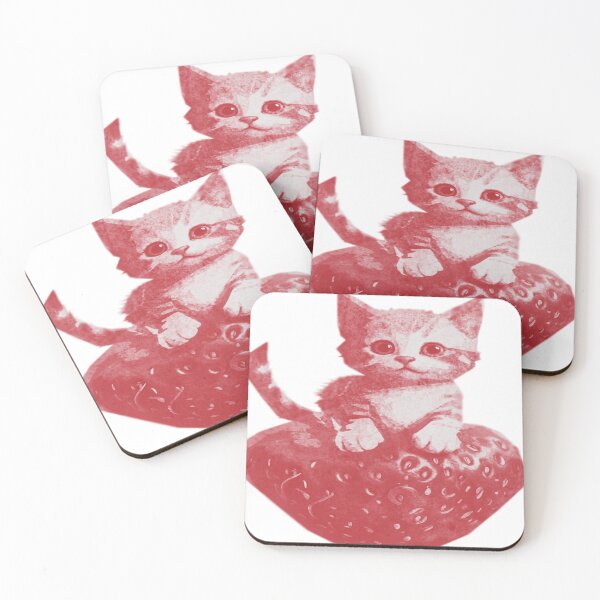 Item preview, Kitten in a Strawberry designed and sold by kinpirks.
