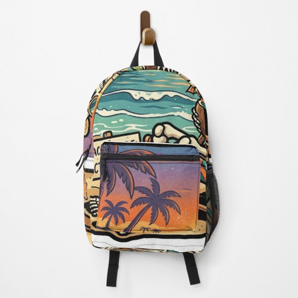 Item preview, Vintage Retro Skeleton Beach Vacation – Tropical Summer Vibes designed and sold by SoftAuraStudi0.