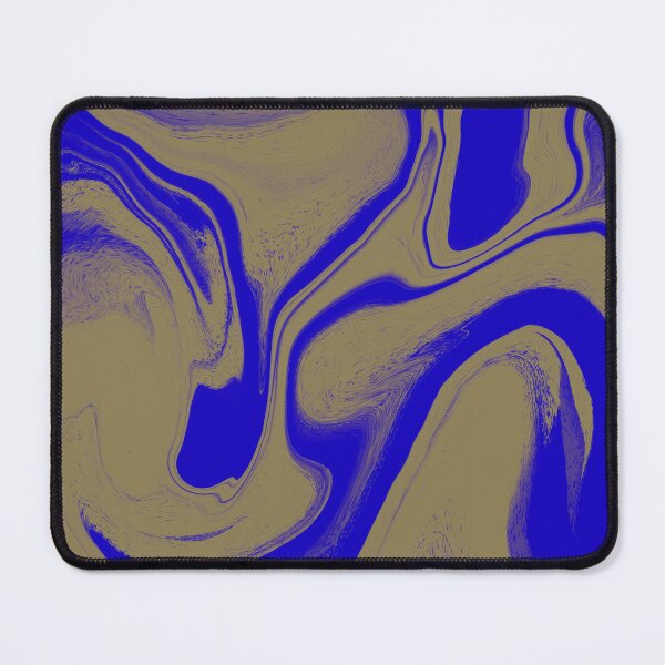 Item preview, Royal Cobalt & Gold Sand: Bold Abstract Liquid Marble designed and sold by CaramelCo.