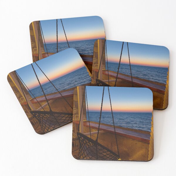 Item preview, Serene Sunset View from a Hanging Chair by the Sea designed and sold by SGphotografy.