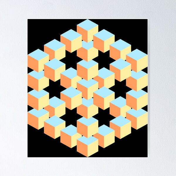 Item preview, impossible figure cube magic optical illusion designed and sold by Helen-Storm.