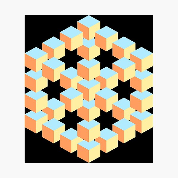 Item preview, impossible figure cube magic optical illusion designed and sold by Helen-Storm.