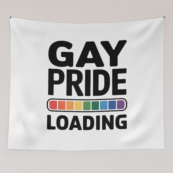 Item preview, Gay Pride Loading Funny LGBTQ+ Rainbow Pride Quote designed and sold by Say It With Ink.