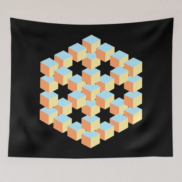 Item preview, impossible figure cube magic optical illusion designed and sold by Helen-Storm.