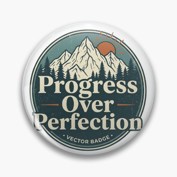 Item preview, Progress Over Perfection Vintage Mountain Adventure designed and sold by KhanSketches.