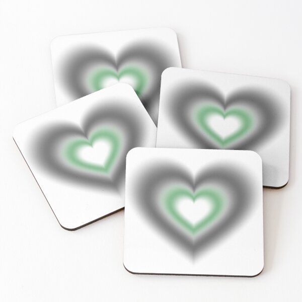 Item preview, Black and dark green blurry hearts designed and sold by serenebookworm.