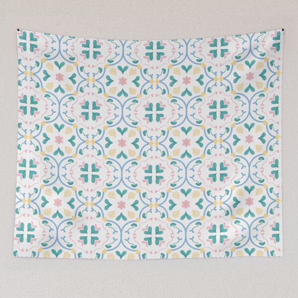 Item preview, Mediterean Tile Pattern designed and sold by Lockets Little Notes.