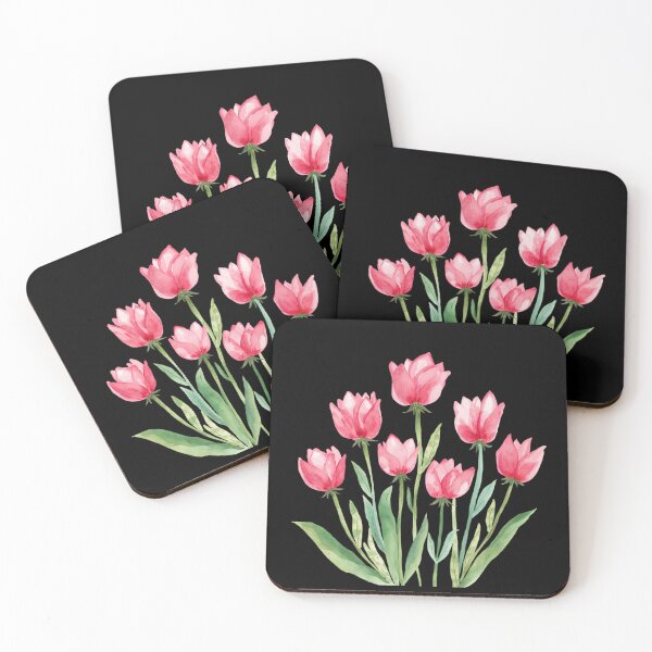Item preview, Pink Tulips watercolor designed and sold by uunaa.