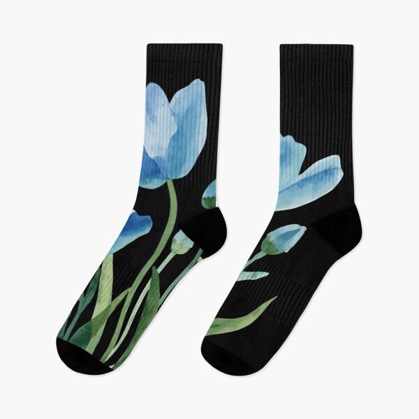 Item preview, Blue flowers watercolor  designed and sold by uunaa.