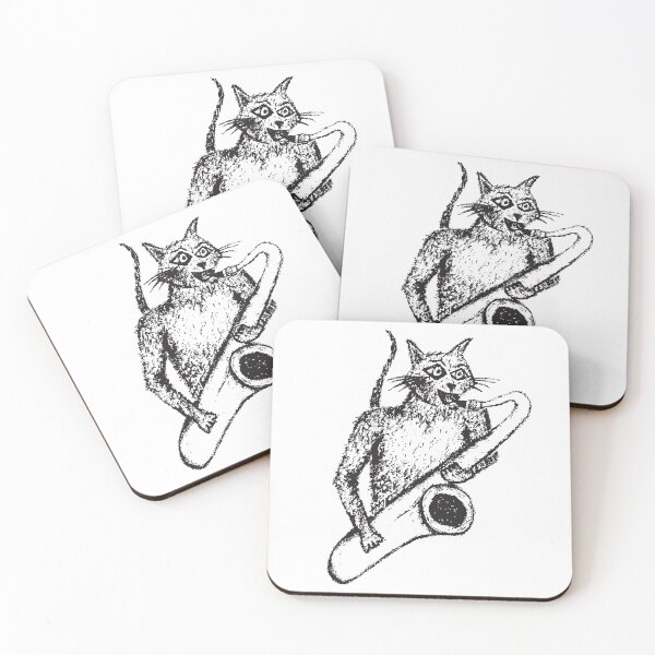 Item preview, Saxy Cat Saxophone Kitty designed and sold by amanda metalcat dodds.