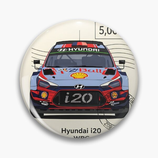 Item preview, Hyundai i20 WRC Rally Car Vintage Postage Stamp Art designed and sold by Motorline44.