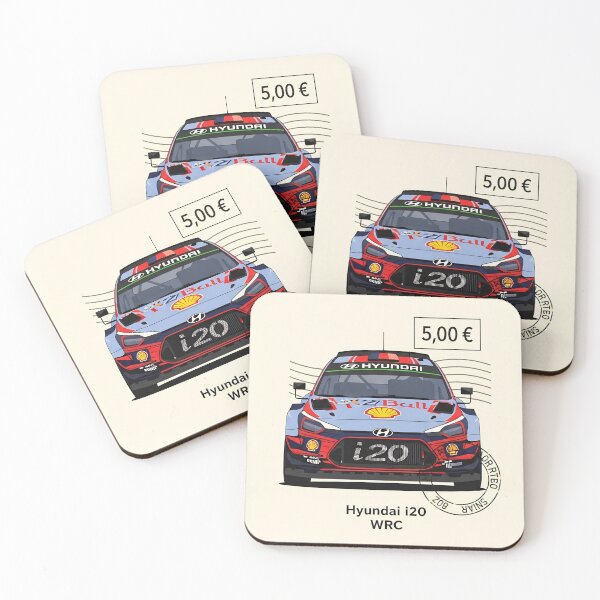 Item preview, Hyundai i20 WRC Rally Car Vintage Postage Stamp Art designed and sold by Motorline44.