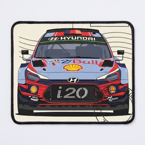 Item preview, Hyundai i20 WRC Rally Car Vintage Postage Stamp Art designed and sold by Motorline44.