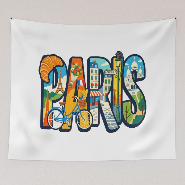Item preview, Paris France Travel Typography French Culture  designed and sold by sky11PP.