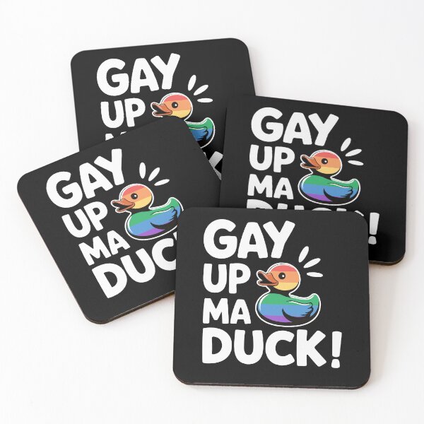 Item preview, Gay Up Ma Duck Funny British Gay Pride Quote designed and sold by Say It With Ink.