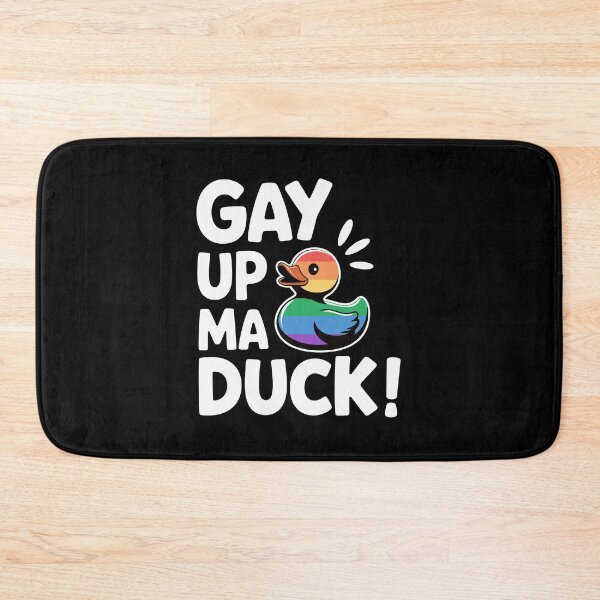 Item preview, Gay Up Ma Duck Funny British Gay Pride Quote designed and sold by Say It With Ink.
