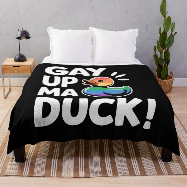 Item preview, Gay Up Ma Duck Funny British Gay Pride Quote designed and sold by Say It With Ink.